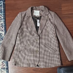 Banana Republic Brown Houndstooth Blazer